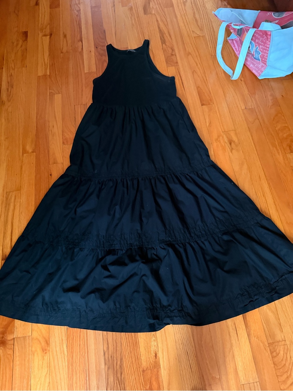 Black Tiered Sleeveless Maxi Dress
